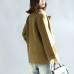 Light green zippered woolen short coats oversize jackets cape coat