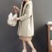 2021 winter Beige woolen coats plus size hooded elegant trench coat