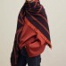 Purple geometric big scarf shawl thickened autumn and winter double-sided dual-use