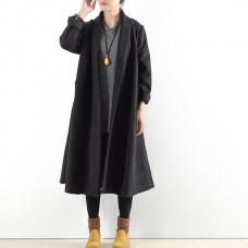 black warm woolen coats outwear 2021 winter outfits oversize jackets long