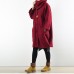 2021 winter red woolen coats oversized woman winter outwear original design