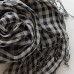 Literary small plaid French sunscreen female shawl tassel