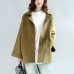 Light green zippered woolen short coats oversize jackets cape coat