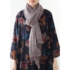 casual cotton linen striped scarves new Cinched big scarf